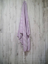 Turkish Towel Cotton Classic Striped Purple 