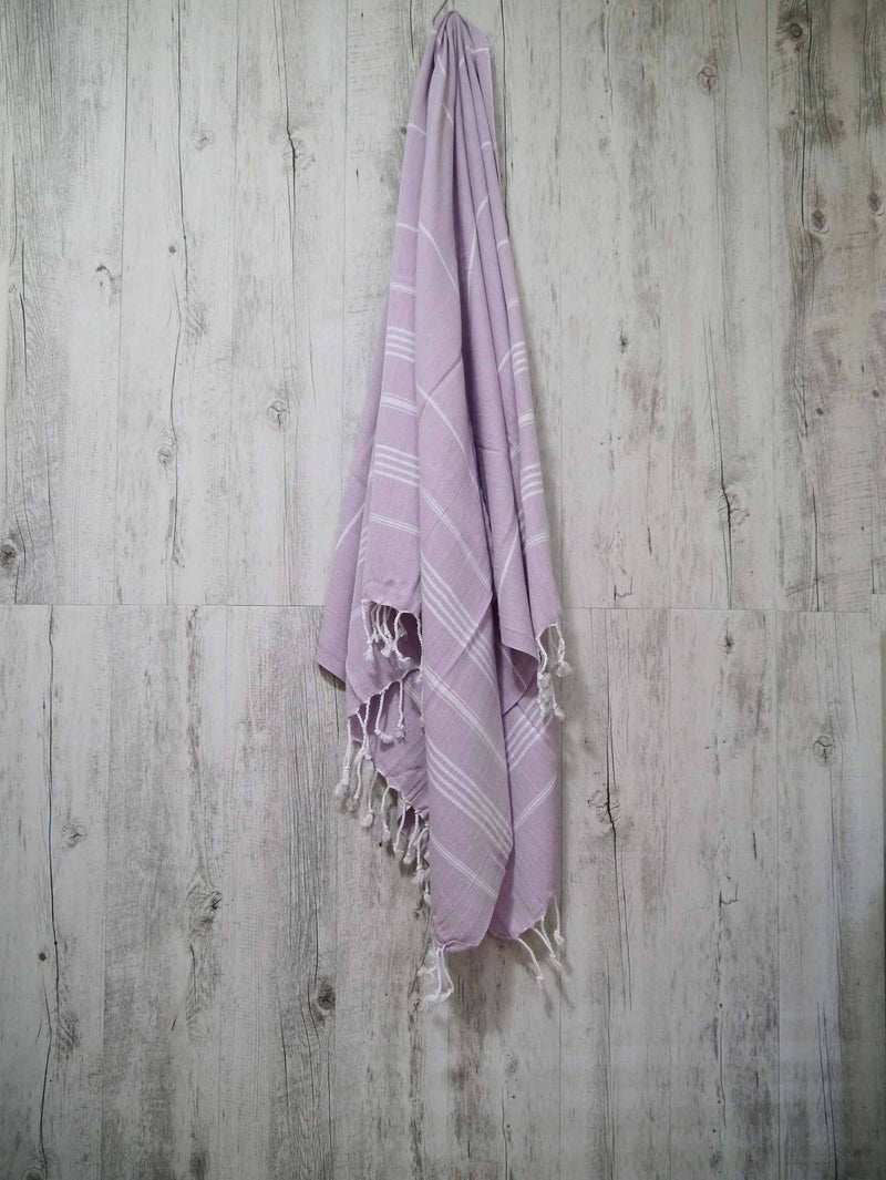 Turkish Towel Cotton Classic Striped Purple 