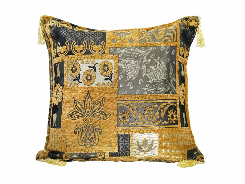 Turkish Cushion Cover New Ottoman Golden Brown