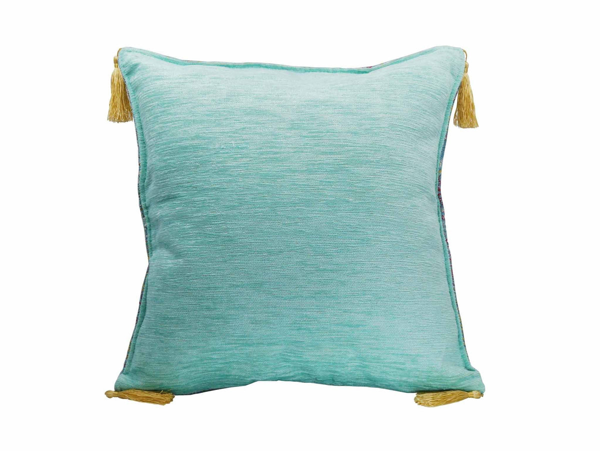 Turkish Cushion Cover Suzani Light Turquoise