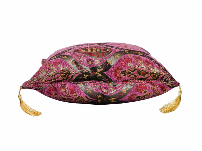 Turkish Cushion Cover Tulip Carnation Purple