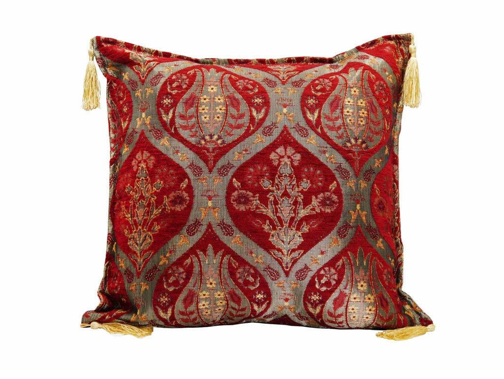 Turkish Cushion Cover Tulip Carnation Red
