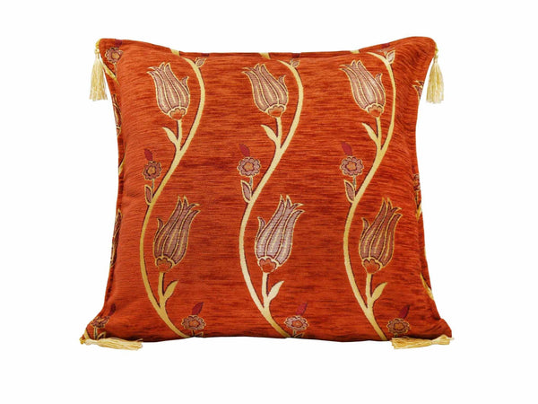 Turkish Cushion Cover Tulip Collection Rusty Orange