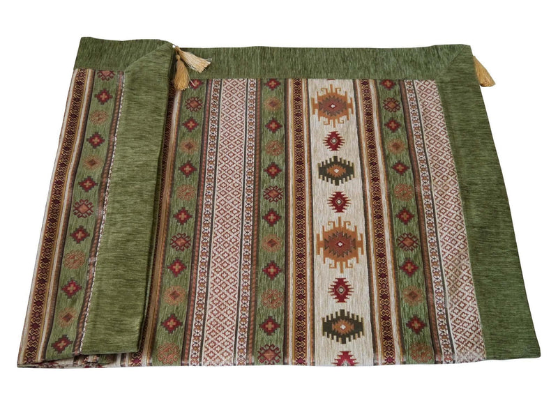 Turkish tablecloth aztec light green beige