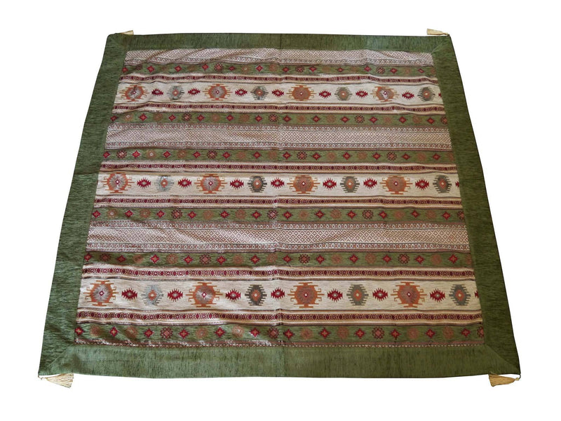 Turkish Tablecloth Aztec, Light Green Cream