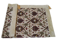 Turkish tablecloth flower pattern beige cream