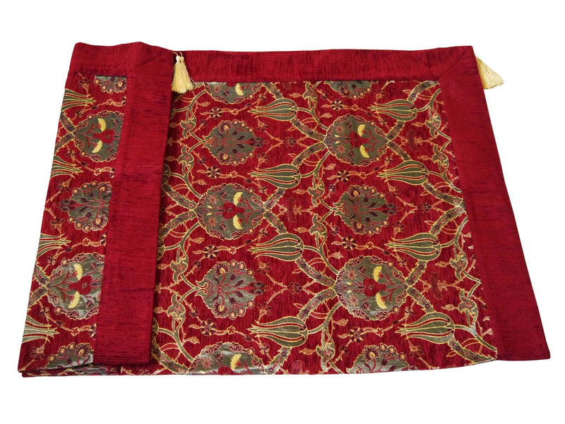 Turkish tablecloth flower pattern red