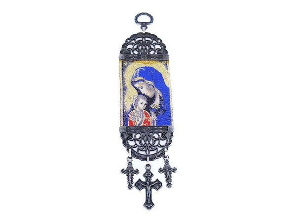 Christian Iconography of Madonna and Child or Virgin Mary and Child Jesus.