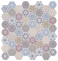 Antiqua Multicoloured Hexagon Mosaic Tile Mosaic Tile Sydney Grand Bazaar 