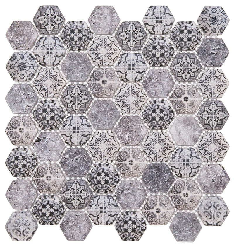 Apavisa Silver Hexagon Mosaic Tile Mosaic Tile Sydney Grand Bazaar 