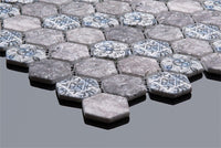 Azul Silver Hexagon Mosaic Tile Mosaic Tile Sydney Grand Bazaar 