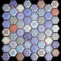 Azura Multicoloured Hexagon Mosaic Tile Mosaic Tile Sydney Grand Bazaar 