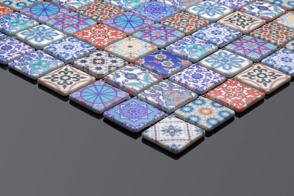 Azura Multicoloured Mosaic Square Tile Mosaic Tile Sydney Grand Bazaar 