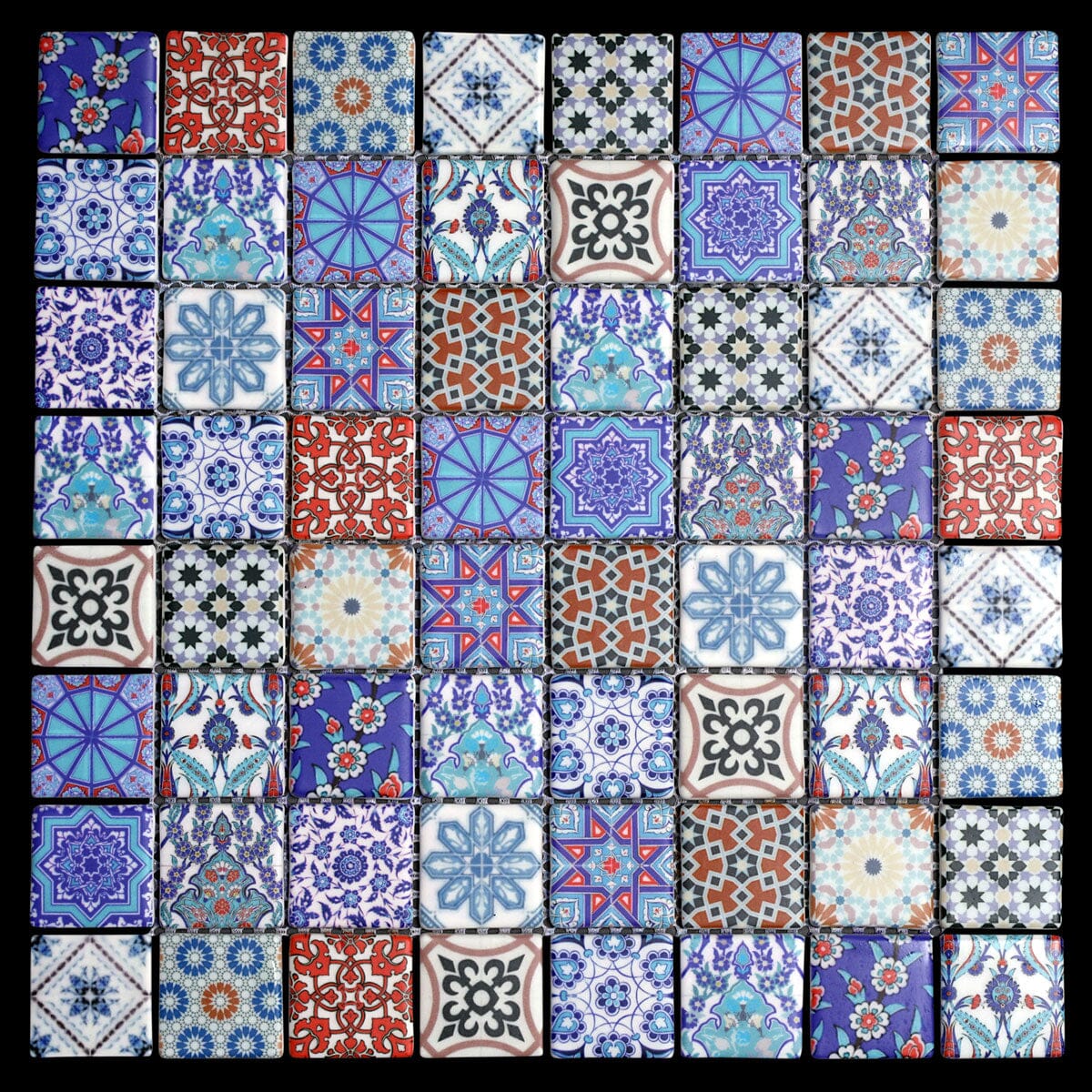 Azura Multicoloured Mosaic Tile 38x38cm Sydney Grand Bazaar 