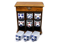 Hand painted Ceramic Cheest Box Brown
