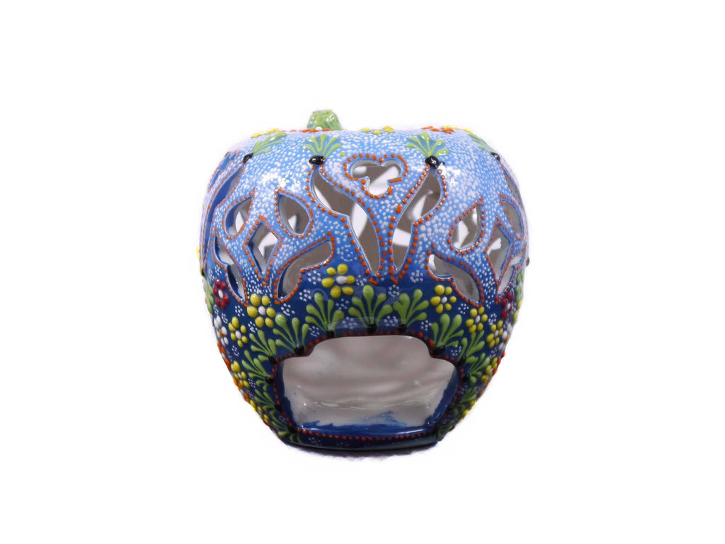 Candle Holder Dantel Apple Light Blue