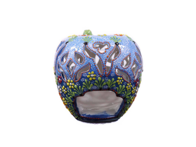 Candle Holder Dantel Apple Light Blue