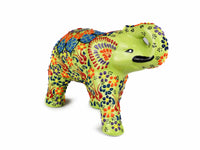 Ceramic Decorative Elephant Medium Light Green Design 2 Ceramic Sydney Grand Bazaar 
