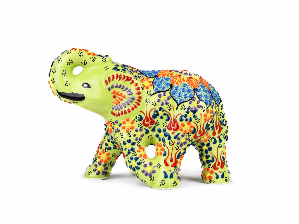 Ceramic Decorative Elephant Medium Light Green Design 2 Ceramic Sydney Grand Bazaar 
