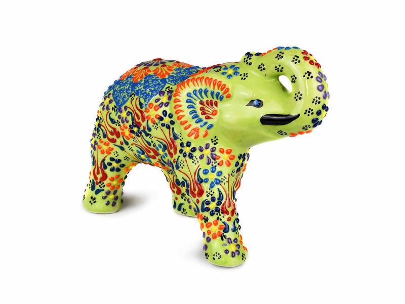 Ceramic Decorative Elephant Medium Light Green Design 3 Ceramic Sydney Grand Bazaar 