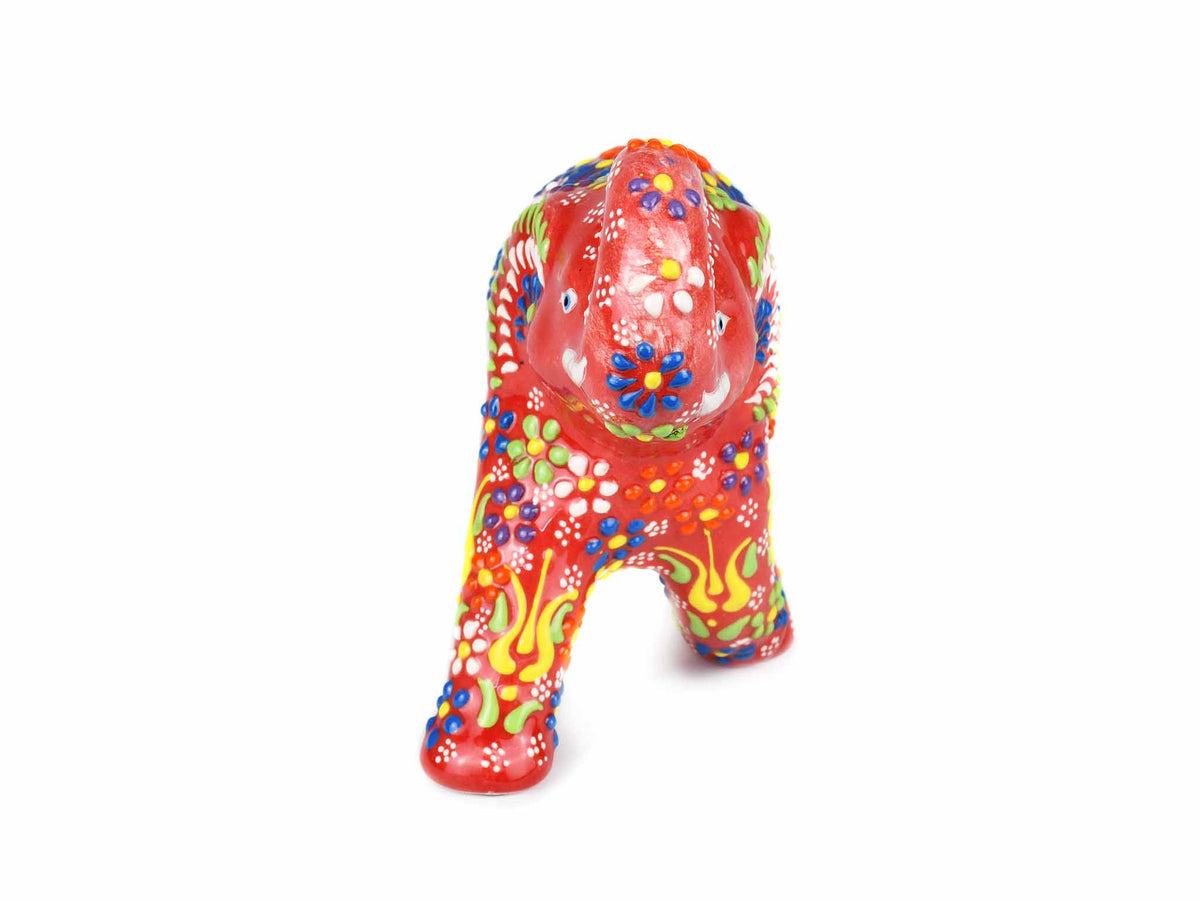 Ceramic Decorative Elephant Medium Red Ceramic Sydney Grand Bazaar 