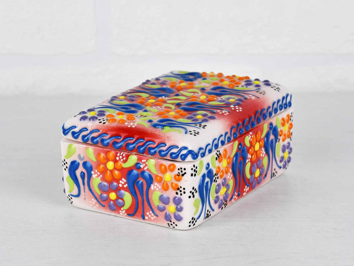 Ceramic Jewelry Box Dantel White Red Ceramic Sydney Grand Bazaar 