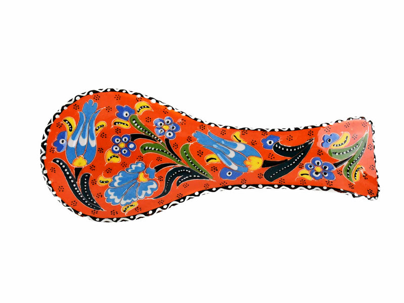 Ceramic Spoon Holders Flower Collection Blue