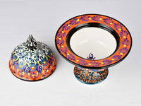 Ceramic Sugar Bowl Dantel Green Orange Small Ceramic Sydney Grand Bazaar 