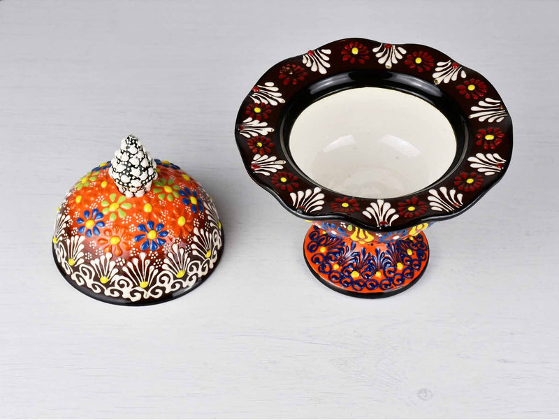 Ceramic Sugar Bowl Dantel Orange Brown Small Ceramic Sydney Grand Bazaar 