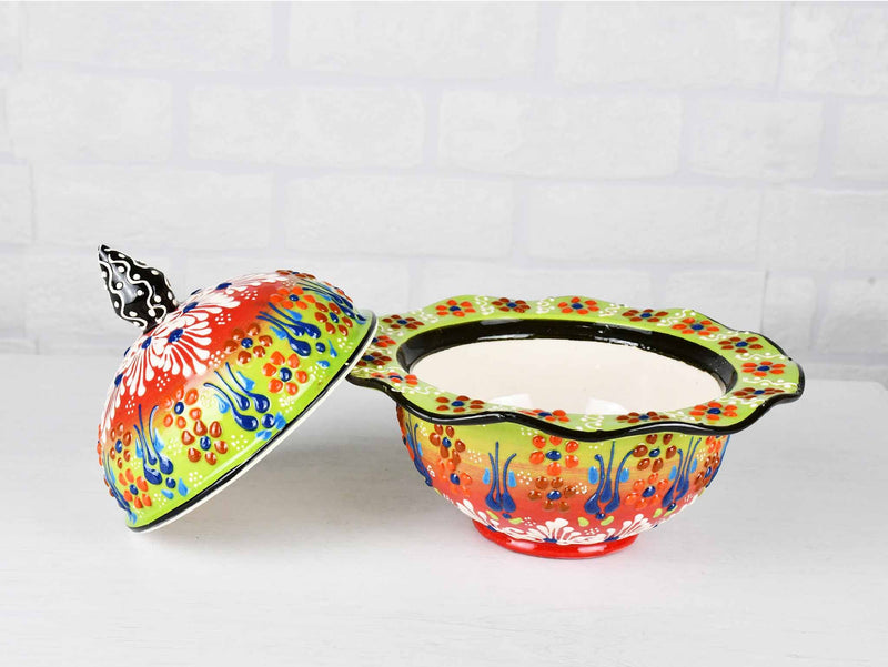 Ceramic Sugar Bowl Dantel Red Light Green Large Ceramic Sydney Grand Bazaar 