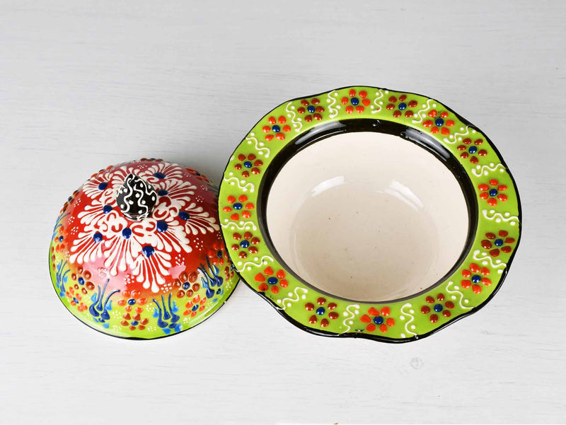 Ceramic Sugar Bowl Dantel Red Light Green Large Ceramic Sydney Grand Bazaar 