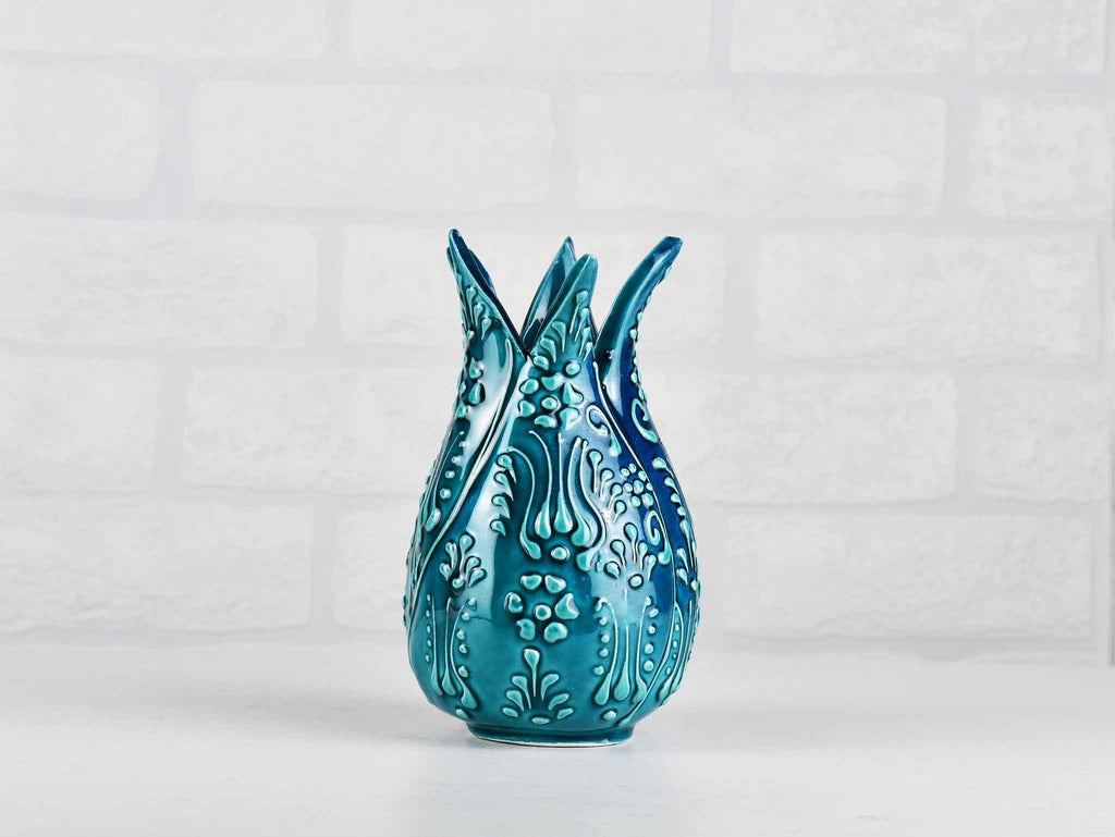 Ceramic Tulip Vase Firuze Turquoise Green Medium Ceramic Sydney Grand Bazaar 