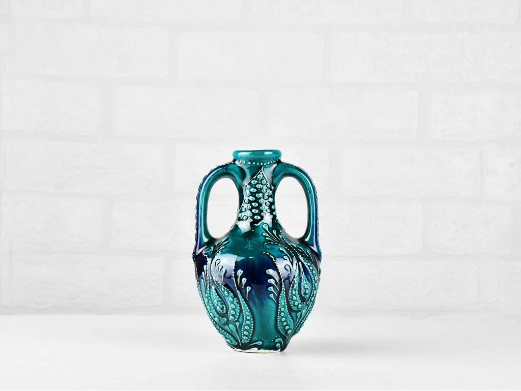 Ceramic Vase 2 Handle Firuze Turquoise Green Ceramic Sydney Grand Bazaar 