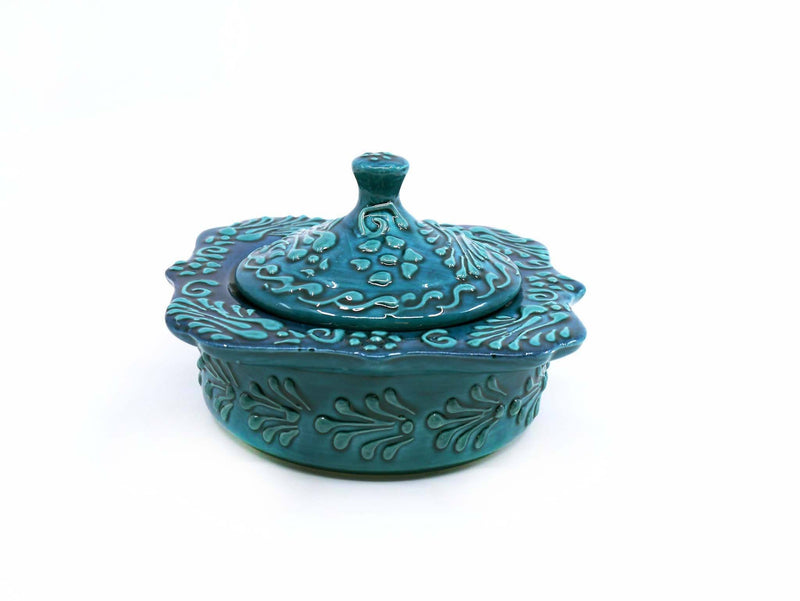 Ceramic Sugar Bowl Square Firuze Collection