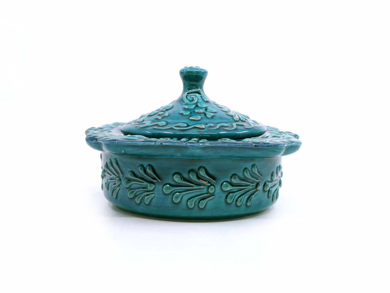 Ceramic Sugar Bowl Square Firuze Collection