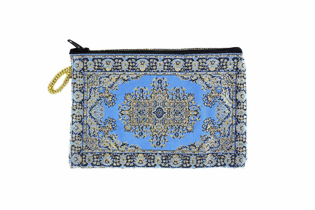 Coin Pouch Carpet Pattern Blue Textile Sydney Grand Bazaar 