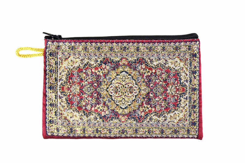 Coin Pouch Carpet Pattern Light Purple Red
