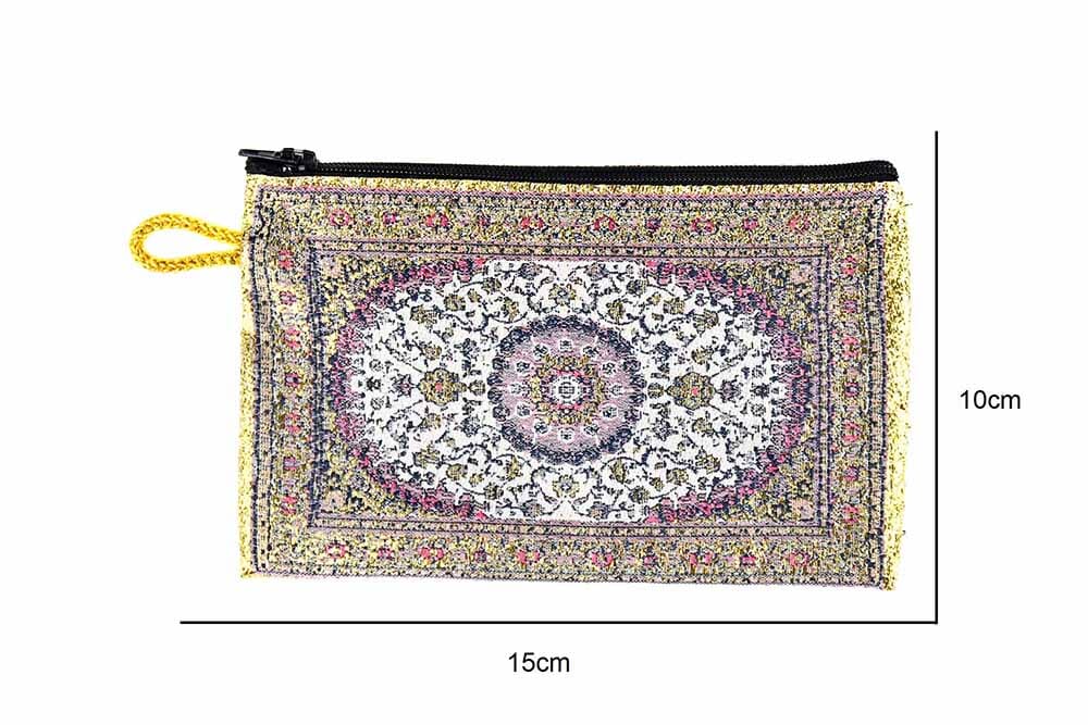 Coin Pouch Carpet Pattern Gold Purple Textile Sydney Grand Bazaar 