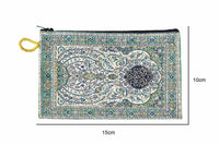 Coin Pouch Carpet Pattern Green Textile Sydney Grand Bazaar 