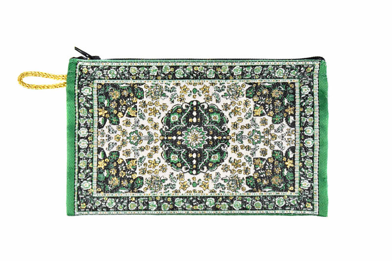 Coin Pouch Carpet Pattern Green