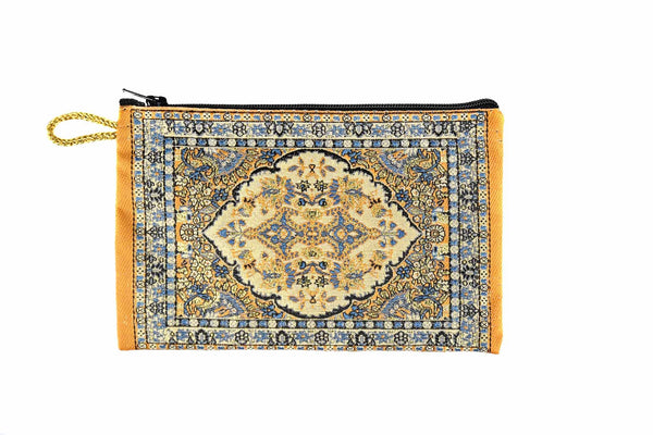 Coin Pouch Carpet Pattern Mustard Textile Sydney Grand Bazaar 