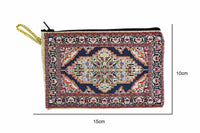Coin Pouch Carpet Pattern Navy Red Textile Sydney Grand Bazaar 