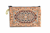 Coin Pouch Carpet Pattern Orange Black Textile Sydney Grand Bazaar 
