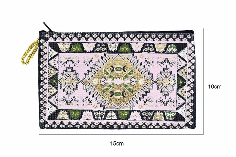 Coin Pouch Carpet Pattern Pink Green Textile Sydney Grand Bazaar 