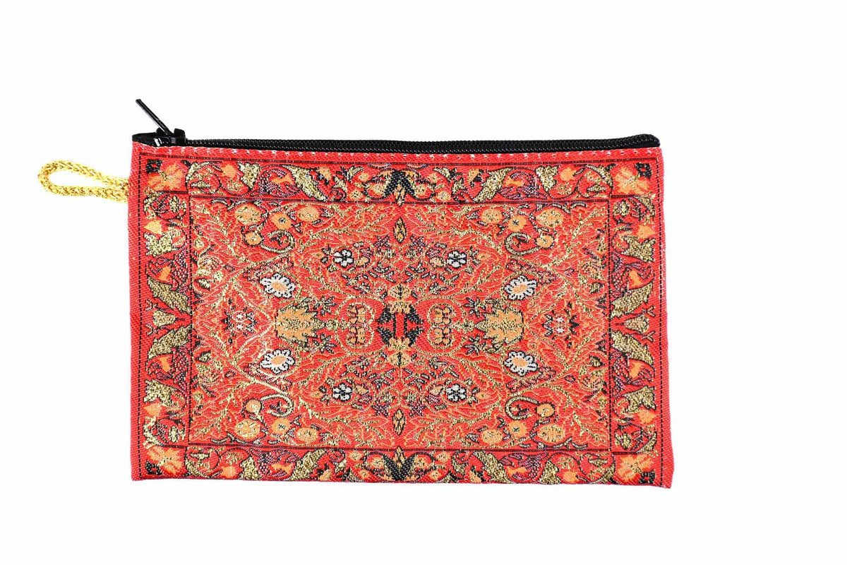 Coin Pouch Carpet Pattern Red Gold Textile Sydney Grand Bazaar 