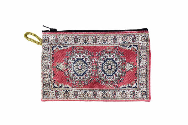 Coin Pouch Carpet Pattern Red Maroon Textile Sydney Grand Bazaar 