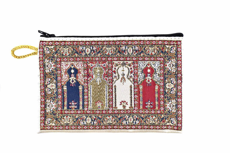 Coin Pouch Carpet Pattern Red Multicoloured Textile Sydney Grand Bazaar 