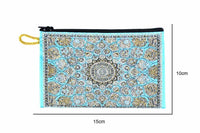 Coin Pouch Carpet Pattern Turquoise Design 1 Textile Sydney Grand Bazaar 