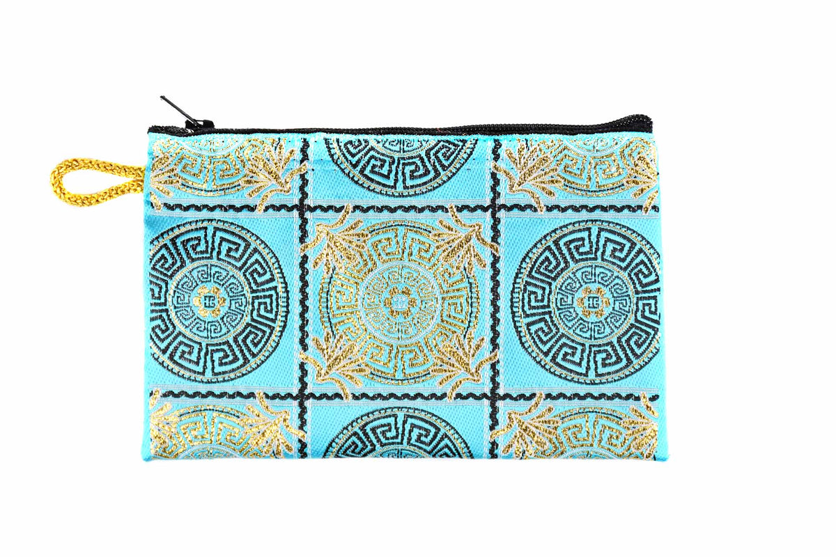 Coin Pouch Carpet Pattern Turquoise Design 3 Textile Sydney Grand Bazaar 