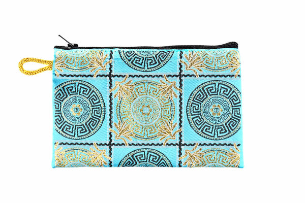 Coin Pouch Carpet Pattern Turquoise Design 3 Textile Sydney Grand Bazaar 